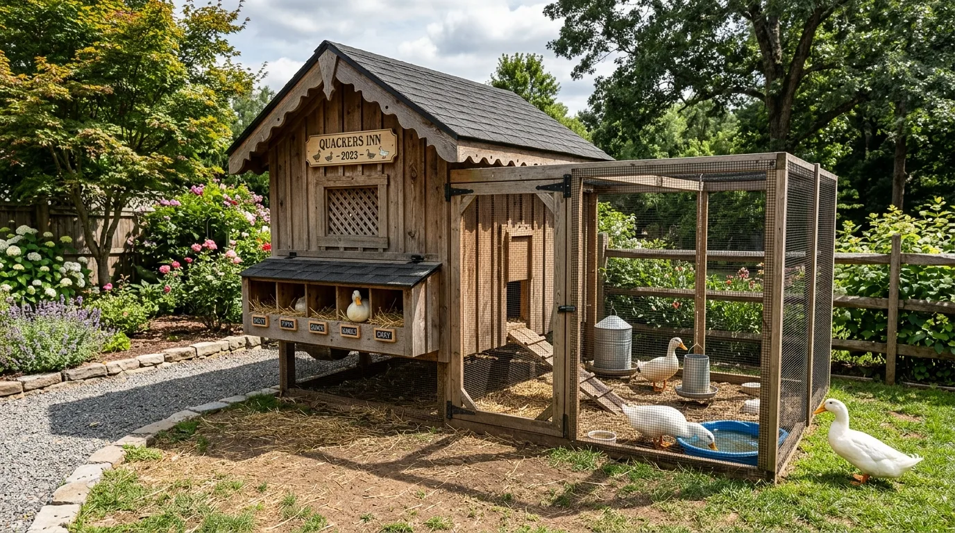 Duck Coop With Mesh Enclosure